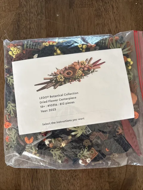 Lego Botanical Collection Dried Flower Centerpiece Set 10314-Read Description
