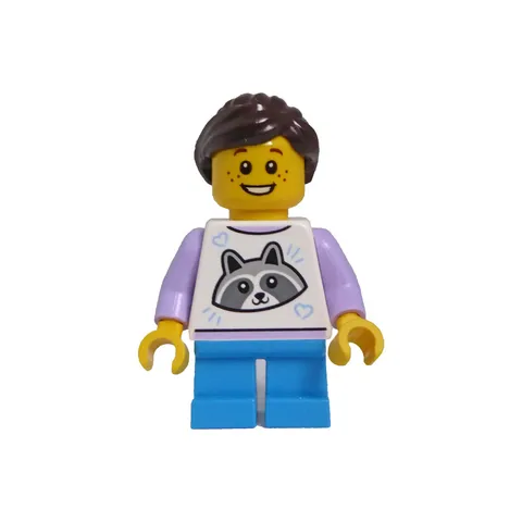 LEGO City Girl Minifigure twn498 Raccoon Shirt Child New Genuine