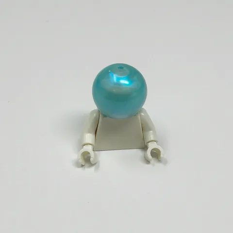 51283 LEGO Minifigure Headgear Helmet Round Fishbowl Satin Trans Light Blue (1)