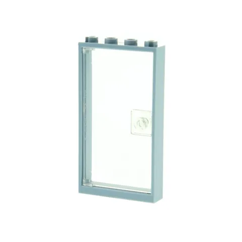 1x LEGO Door Frame 1x4x6 Sand Blue Window Pane Clear White 60616 60596