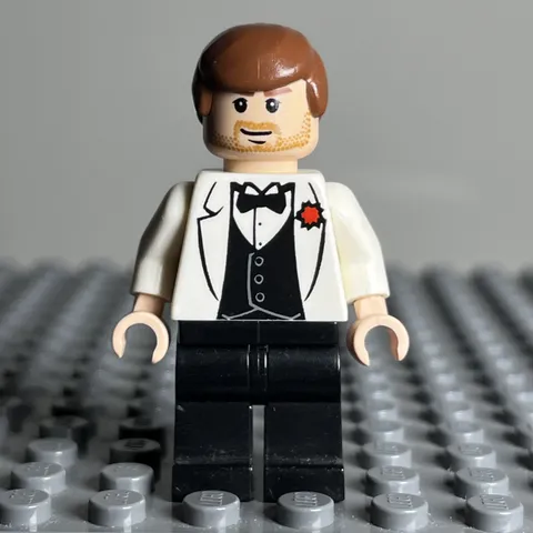 Lego Indiana Jones Minifigure iaj024 white tuxedo Temple of Doom 7682 Retired 1D