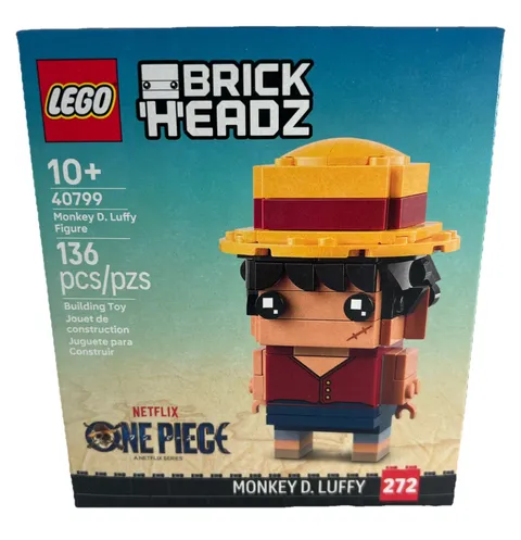 LEGO Brickheadz One Piece Monkey D. Luffy Figure Set 40799 Sealed