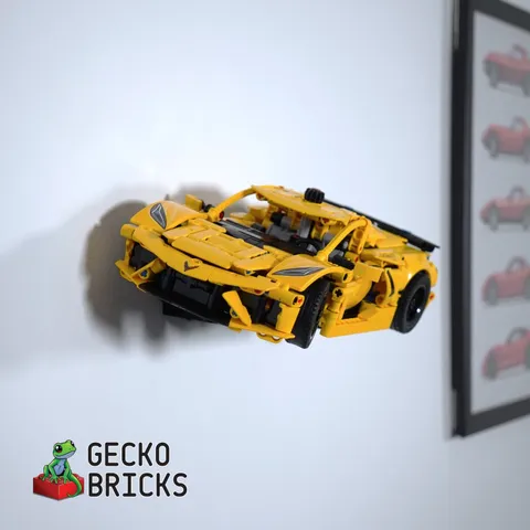 3D Printed Wall Mount for LEGO® Chevrolet Corvette Stingray ( Set 42205)