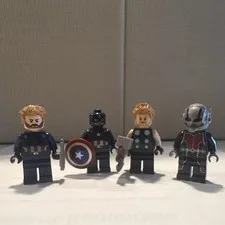 LEGO Marvel Super Heroes Minifigure Lot of 4 Captain America Thor Ant-Man