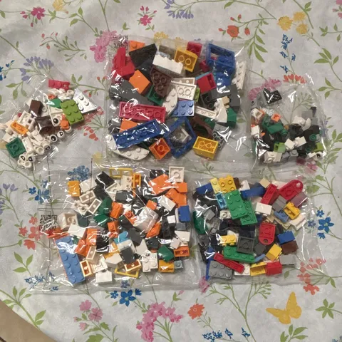 LEGO Bulk Lot Mixed Bricks & Pieces, Multicolor Plastic, Polybag Packaging