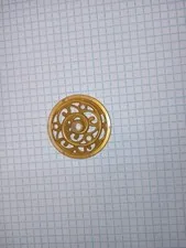1 Lego 15744 Ornate Pearl Gold Wagon Wheel 43 mm for Carriage Bionicle Fantasy