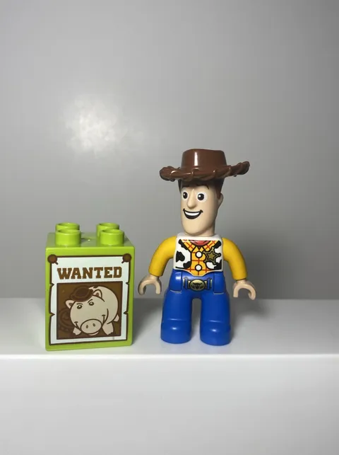 LEGO Duplo Toy Story Woody Sheriff Cowboy & Pig Ham Block 