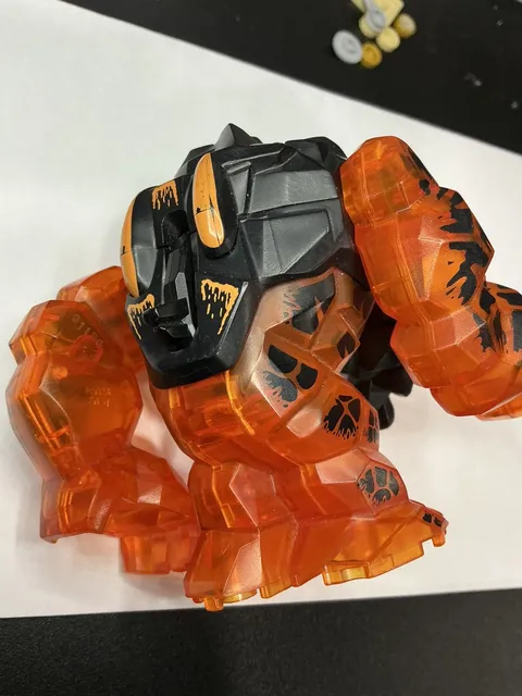 LEGO Power Miners Eruptorr Minifigure Rock Monster Trans Orange 8191