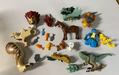 LEGO Animal & Creature Parts Lot – Dinosaurs, Horses, Fish & More