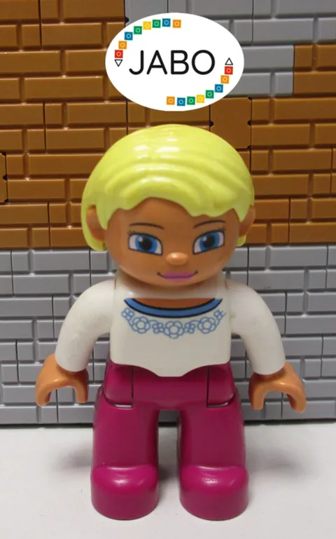 (M6/11) Lego Duplo Figure Woman Blonde