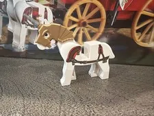 LEGO Kingdoms White Printed Horse: Set 7188 - The King's Carriage Ambush *Euc!