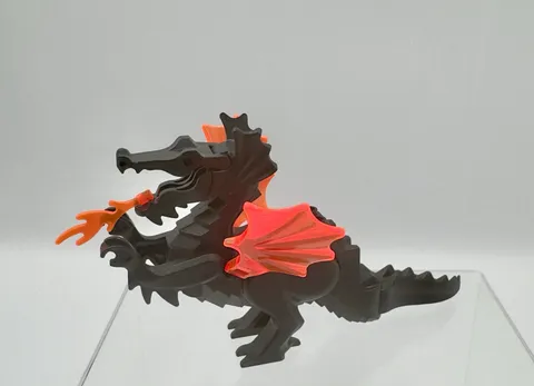 Lego Black Dragon with Trans-Neon Orange Wings 6028 Sets 6097 6047 6007
