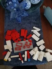 Vintage Legos Mixed Lot of Multiple Sizes Bricks w/ Base, Windows and Door