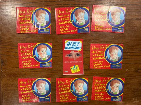 Vintage 90s Lego Maniac insert brochure advertisement Lego Builders Club