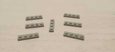 Lego - Light Gray - Plate 1 x 4 - BrickLink ID #3710