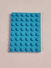 LEGO Parts ● Medium Azure Plate 6 x 8 ● # 3036 ● QTY 1