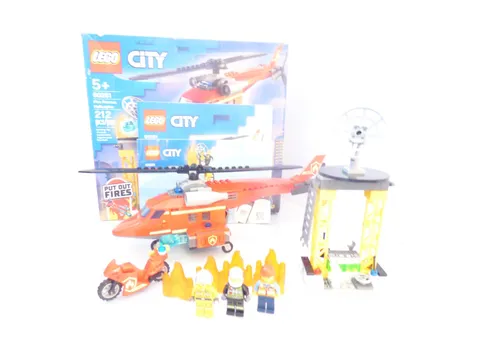 LEGO City 60281 Fire Rescue Helicopter  Set With Box Instructions & Minifigures