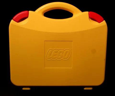 2012 Lego Yellow /  Dark Yellow Carrying Case & 1 Divider with Handle