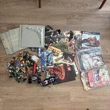 LEGO Mixed Bulk Lot 20 Lbs Parts Pieces with Manuals Baseplates Magazines Etc