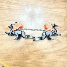 Lego Castle Black Classic Dragon Neon Orange Wings W/chains 6129 6007