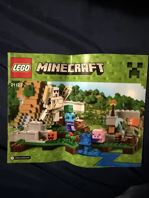 LEGO Minecraft Set 21123 The Iron Golem Instruction Manual Booklet Illustrated