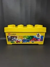 LEGO Box & Lid CLASSIC Large 8 Stud Yellow Brick Storage Container Empty
