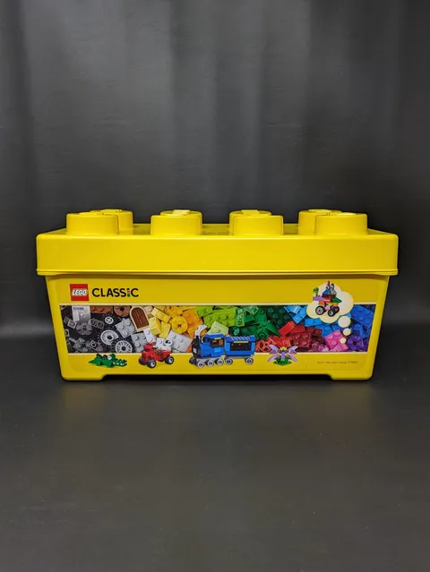 LEGO Box & Lid CLASSIC Large 8 Stud Yellow Brick Storage Container Empty