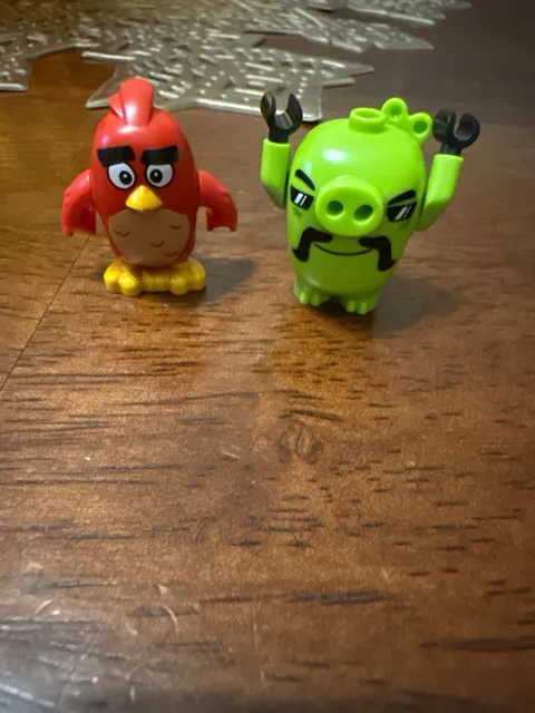 LEGO Angry Birds Minifigure Lot Red Bird & Mustache Pig