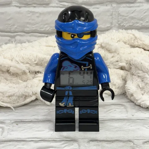 Lego Ninjago Sky Pirates Jay Minifigure Alarm Clock Tested & Working Very Good!!