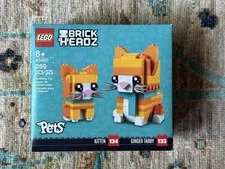 LEGO BRICKHEADZ 40480 PETS GINGER TABBY & KITTEN NEW IN BOX