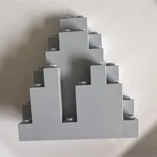 LEGO Gray Modified Brick Piece - Plastic, Brick Modified Type, Loose Part