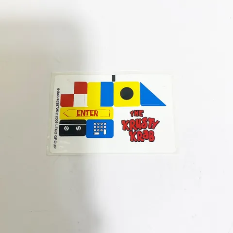LEGO 3833 3825 SpongeBob Krusty Krab Adventures STICKER SHEET