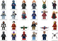 Lego Marvel Minifigure Lot of 24 Removed From Sealed Sets & Bagged