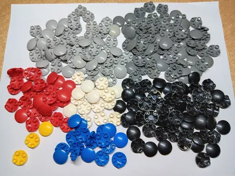 LEGO BULK LOT OF 268 2X2 ROUND BOAT BOTTOM STUDS MIXED COLORS 2654