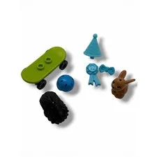 Lego Accessories Skate Board Helmet Party Hat Nougat Rabbit Bunny Hair