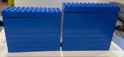 17 LEGO Vintage 4202 Blue Brick 4 x 12