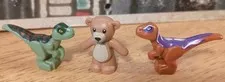 LEGO Baby Dinosaurs Raptors Jurassic World Minifigures & Lego Mini Bear Lot