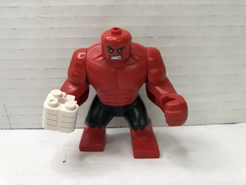 2013 LEGO Red Hulk Big Fig Minifigure Figure Plastic No Hair Missing Hand