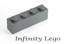 30 LEGO Dark Bluish Grey Bricks 1 x 4 (3010) - (30 Pieces)