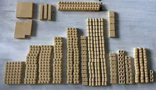 LEGO Tan Brick Lot 240 Pieces Mixed 1x1 1x2 1x3 1x4 1x6 1x2x5 1x1x5 Bricks Bulk