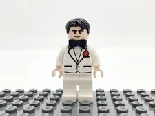 LEGO Bruce Wayne Minifigure White Tuxedo sh0308 70909 Batman Rare HTF
