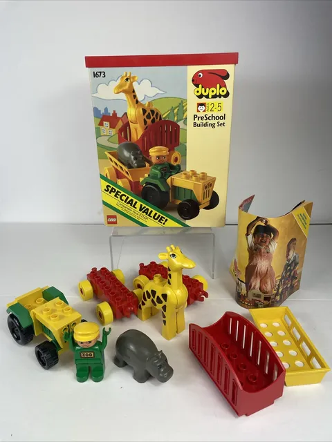 LEGO DUPLO #1673 ZOO TRAIN SET WITH BOX