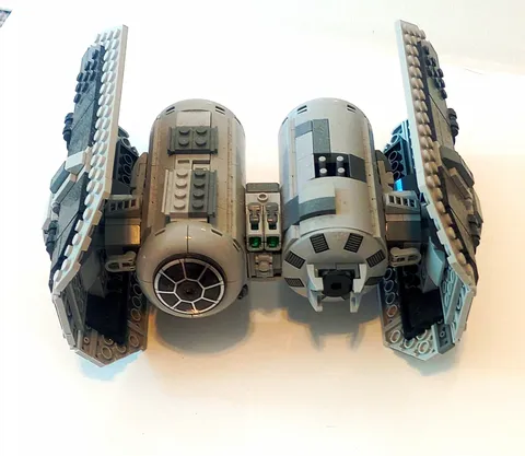 LEGO Gray TIE Fighter Ship Built Model with Storage Case Lot