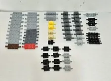 LEGO 64 Modified Plates W/Pins Angled Supports Axle Holes Wheel Holders