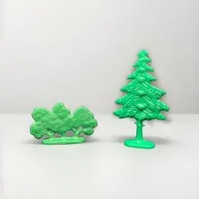Lego System Denmark Lot Of 2 Tree And Bush Vintage 50’s 60’s RARE!