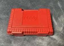 LEGO Red Plastic Carrying Case w/ Handle Hinged Lid Latch 1984 MPN 5521