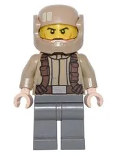 LEGO® Minifigure Star Wars sw0720 Resistance Trooper Dark Tan Jacket Frown Cheek