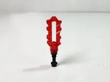 LEGO Double Sided Sword Serrated Trans RED Minifigure Battle Weapon Ninjago