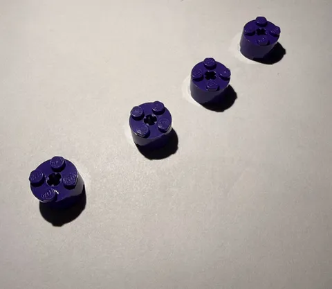 LEGO- NEW -#3941-DARK PURPLE-BRICK ROUND 2 X 2 -4 PIECES