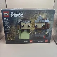 LEGO BRICKHEADZ 40632 Aragorn 188 and Arwen 187 New